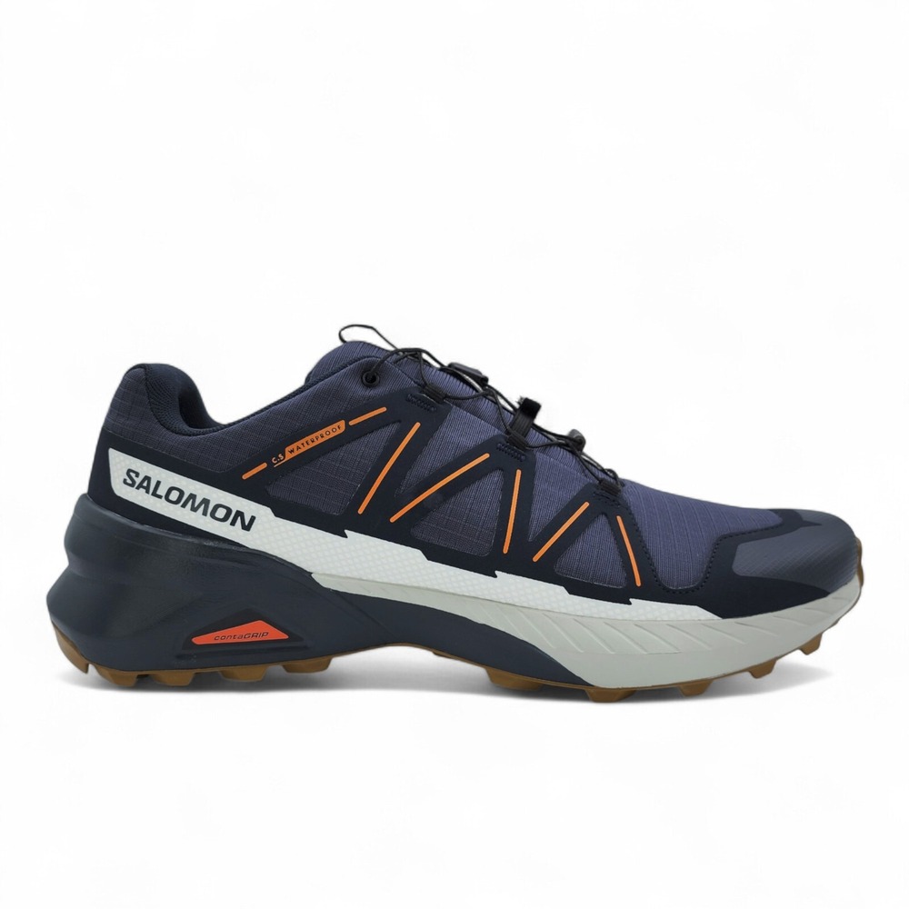 Salomon Men's Navy Blue and Orange Athletic Trail Shoe